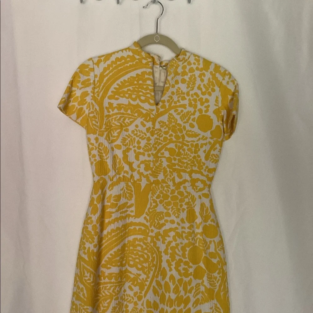 Vintage yellow thermal dress with jacket - Picture 8 of 14